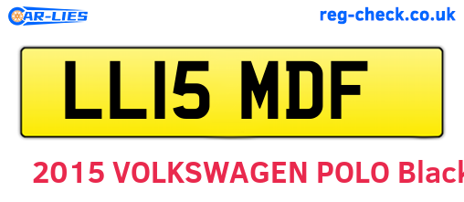 LL15MDF are the vehicle registration plates.
