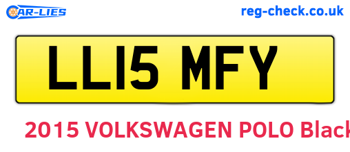 LL15MFY are the vehicle registration plates.