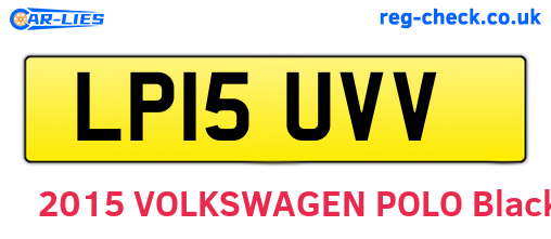 LP15UVV are the vehicle registration plates.