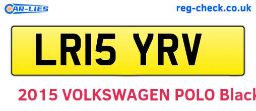 LR15YRV are the vehicle registration plates.