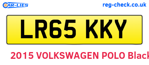 LR65KKY are the vehicle registration plates.
