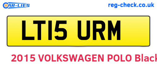 LT15URM are the vehicle registration plates.