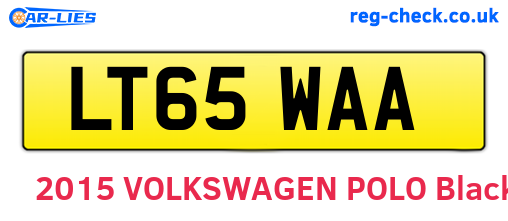 LT65WAA are the vehicle registration plates.