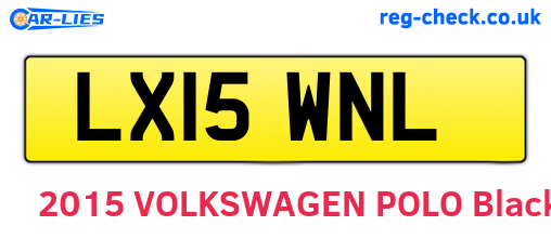 LX15WNL are the vehicle registration plates.