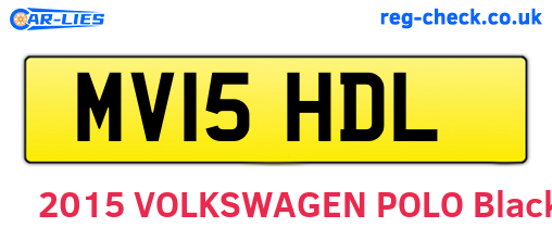 MV15HDL are the vehicle registration plates.