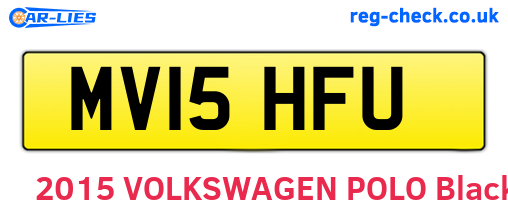 MV15HFU are the vehicle registration plates.