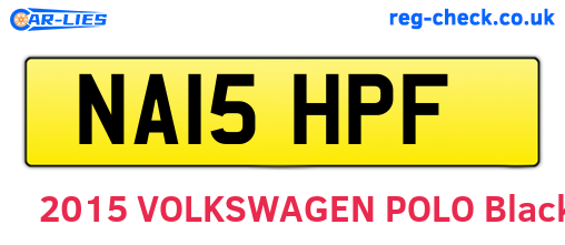 NA15HPF are the vehicle registration plates.