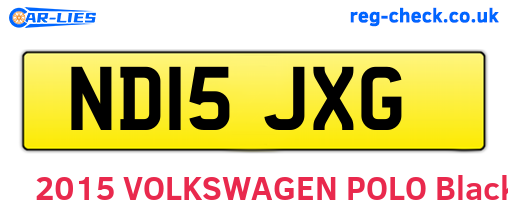 ND15JXG are the vehicle registration plates.