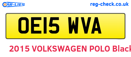 OE15WVA are the vehicle registration plates.