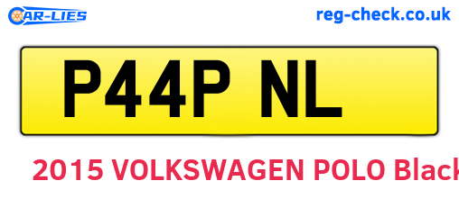 P44PNL are the vehicle registration plates.