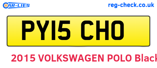 PY15CHO are the vehicle registration plates.