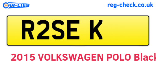 R2SEK are the vehicle registration plates.