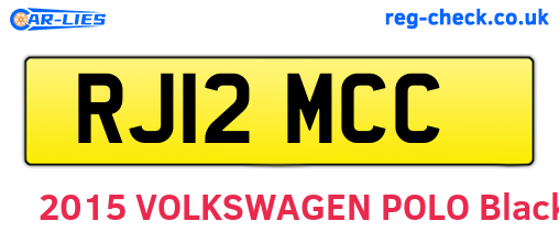 RJ12MCC are the vehicle registration plates.