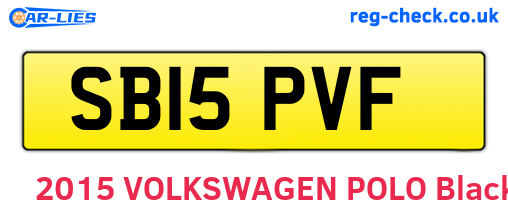 SB15PVF are the vehicle registration plates.