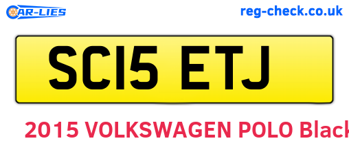 SC15ETJ are the vehicle registration plates.