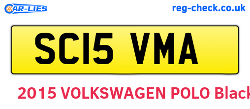 SC15VMA are the vehicle registration plates.