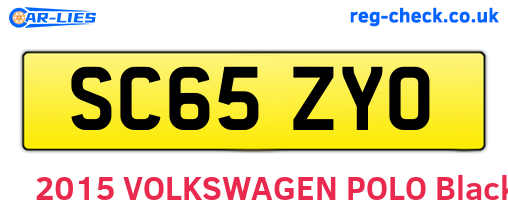 SC65ZYO are the vehicle registration plates.