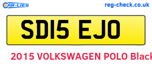 SD15EJO are the vehicle registration plates.
