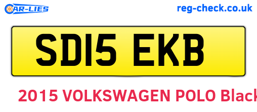 SD15EKB are the vehicle registration plates.