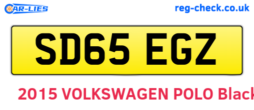 SD65EGZ are the vehicle registration plates.
