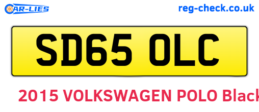 SD65OLC are the vehicle registration plates.