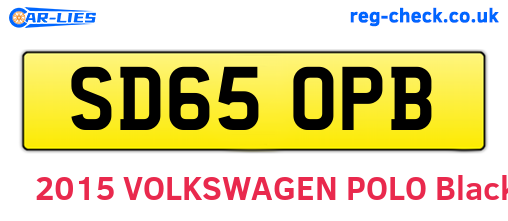SD65OPB are the vehicle registration plates.