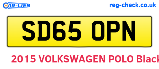 SD65OPN are the vehicle registration plates.