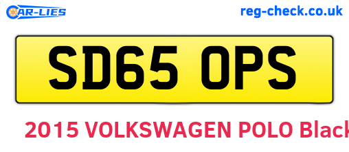 SD65OPS are the vehicle registration plates.