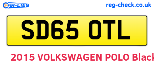 SD65OTL are the vehicle registration plates.