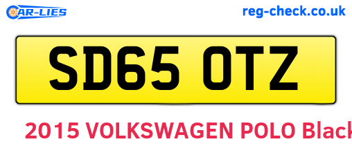 SD65OTZ are the vehicle registration plates.