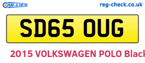 SD65OUG are the vehicle registration plates.