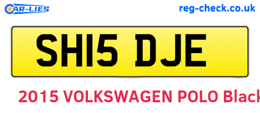 SH15DJE are the vehicle registration plates.