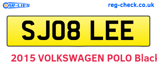 SJ08LEE are the vehicle registration plates.