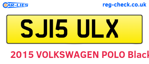 SJ15ULX are the vehicle registration plates.