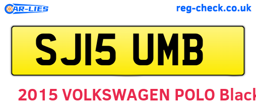 SJ15UMB are the vehicle registration plates.