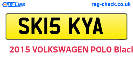 SK15KYA are the vehicle registration plates.