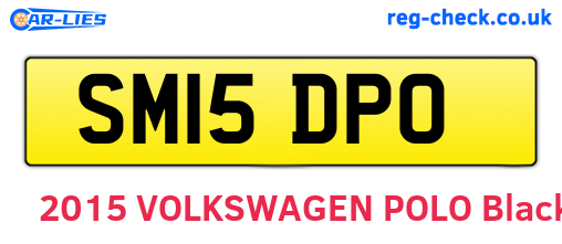 SM15DPO are the vehicle registration plates.