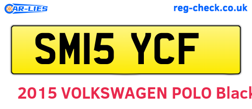 SM15YCF are the vehicle registration plates.