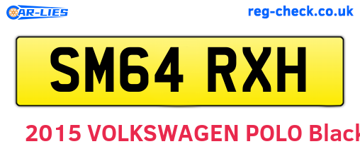 SM64RXH are the vehicle registration plates.