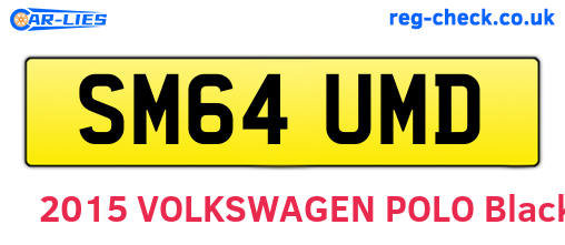 SM64UMD are the vehicle registration plates.