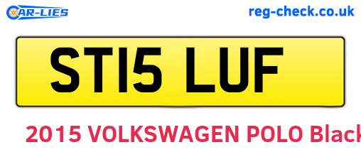 ST15LUF are the vehicle registration plates.