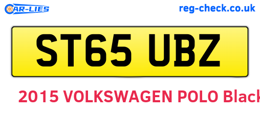ST65UBZ are the vehicle registration plates.