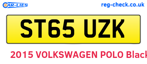 ST65UZK are the vehicle registration plates.