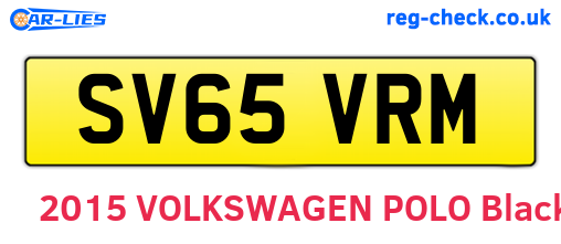 SV65VRM are the vehicle registration plates.