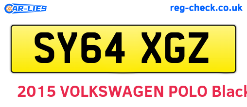 SY64XGZ are the vehicle registration plates.