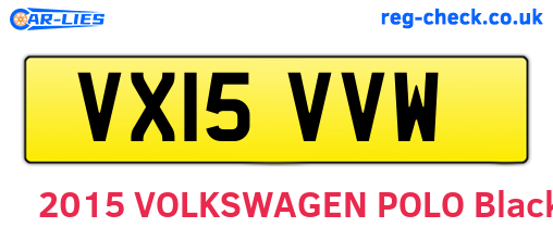 VX15VVW are the vehicle registration plates.