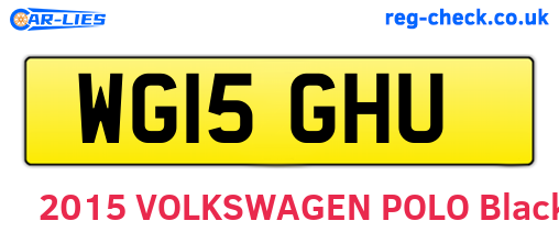 WG15GHU are the vehicle registration plates.