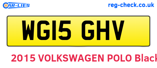 WG15GHV are the vehicle registration plates.