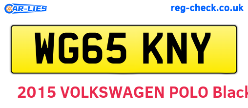 WG65KNY are the vehicle registration plates.