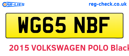 WG65NBF are the vehicle registration plates.